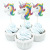 Unicorn Cake Inserting Card Birthday Party Cake Toothpick Card Insertion 24 Birthday Cake Inserting Card