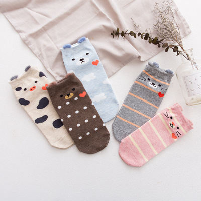 Three - dimensional animal combination socks women's cotton women's cartoon socks personality socks manufacturers