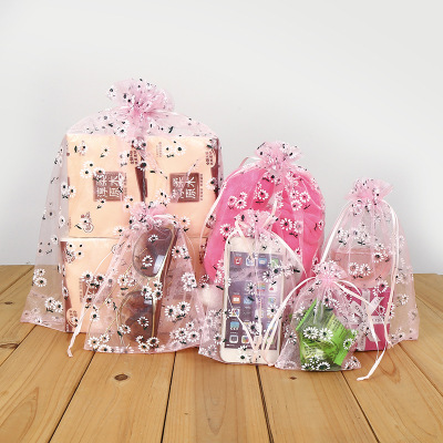 Organza bundle pocket cosmetic sponge packing gift bag jewelry packing