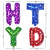 Colorful English Letter Aluminum Film Balloon Birthday Arrangement Decoration Happy Birthday Happy Birthday Balloon