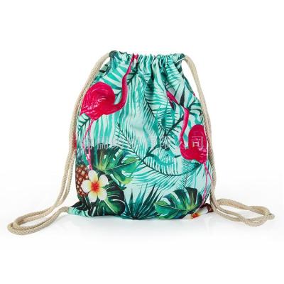 Portable outdoor beach towel travel beautiful flamingo beach bag