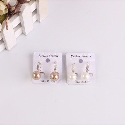 Temperament earrings \"women pearl zircon earrings ear nails ear ornaments anti - allergy ornaments colorful