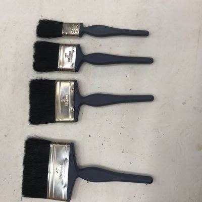 Black wool paint Brush with plastic handle, used for interior decoration, decoration, and stucco