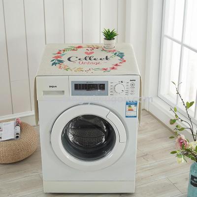 Washing machine cover text English lace pattern waterproof sun protection cover