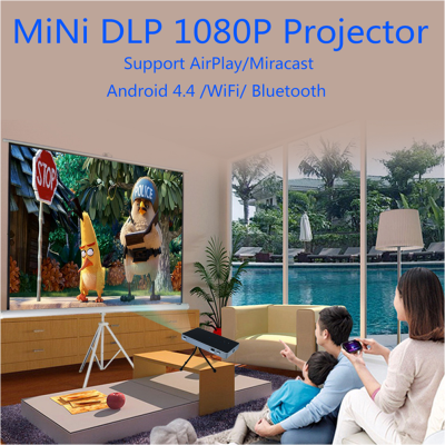 DLP smart android projector P8 wireless bluetooth HDMI smart projector phone
