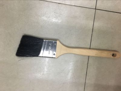 Wood handle paint brush