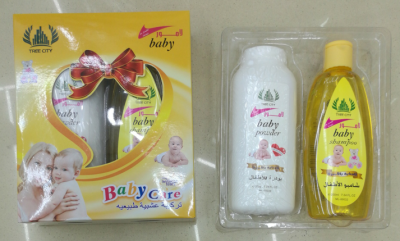 Foreign trade children shampoo and talcum powder set custom, spot, OEM