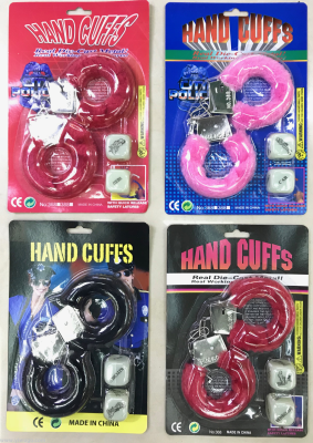 Handcuffs Dice Suction Card Plush Handcuffs Set, Sexy Handcuffs Couple Handcuffs