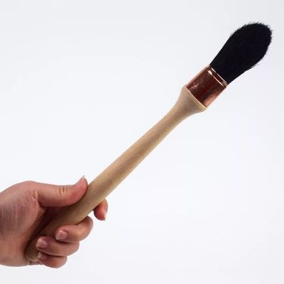 Wooden handle round head paint brush