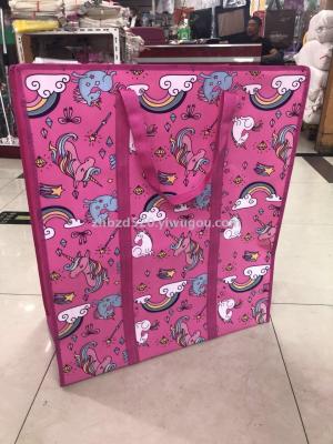 2023 new unicorn non-woven bag Tooth Fairy Cartoon non-woven bag environment-friendly moving bag