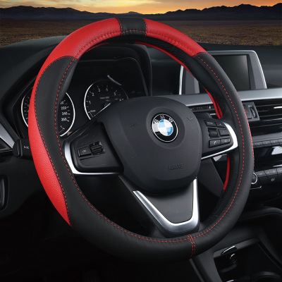The steering wheel cover is comfortable, ultra-fine leather, breathable and antiskid