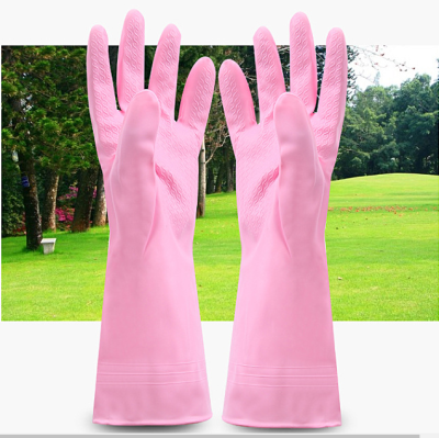 Laundry and Dishwashing Non-Slip Household Latex Gloves Household Cleaning Non-Velvet Rubber Gloves