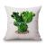 Green plant linen printed cotton pillowcase custom-made pillowcase pillow cushion