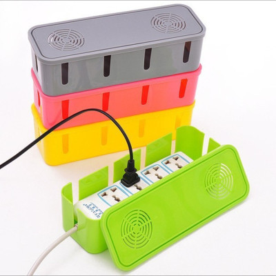 Plastic collection box cable box power outlet storage box with cooling hole exquisite color box