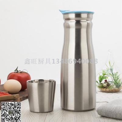  Korean thickened stainless steel cold water kettle hotpot restaurant USES large capacity to make tea and coffee pot