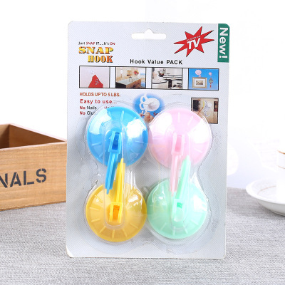 2016 New Solid Color PVC Seamless Vacuum Suction Cup Hook Strong Daily Necessities Bathroom Kitchen Finishing Appliances