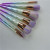 Factory Direct Sales 7 Spiral Makeup Brushes Colorful Gradient Bristle Unicorn Powder Foundation Brush Beauty Tools
