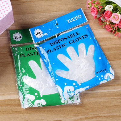 Household Disposable Gloves Oil-Proof PE Gloves Edible Film Gloves Catering Sanitary Daily Necessities Wholesale