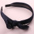 Pure color cloth hair hoop georgette yarn head hoop black check head hoop bowknot hair clip yiwu hair accessories