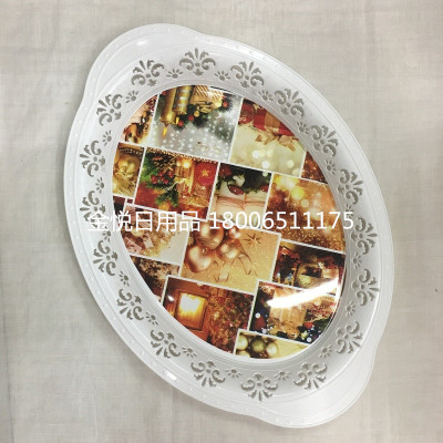 PS plastic fruit tray living room fruit tray round snack tray home dry fruit tray hotel wedding banquet hotel fruit tray