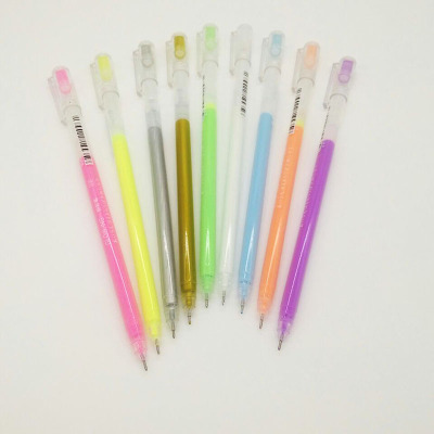 9 color hao yue C3084 fluorescent powder color neutral pen watercolor pen white watercolor pen 0.6mm