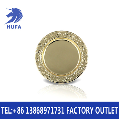 Golden Imperial Concubine Plate Stainless Steel Imitation Gold Disc Craft Plate Hookah Plate Stainless Steel Plate