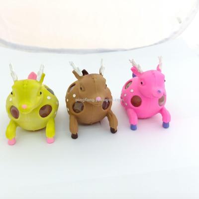 Vent squeeze colored bead deer vent ball toys