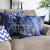 Blue Mediterranean amorous feelings sofa holds pillow to decorate model between cushion for leaning on