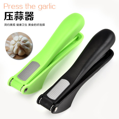 Spot thickening manual garlic press, stainless steel garlic press plastic handle garlic press kitchen gadget