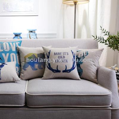 Nordic pure and simple sofa cushion, pure and simple style of holding pillow pillow