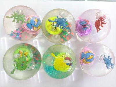 Golden pink dinosaur flash crystal ball water ball