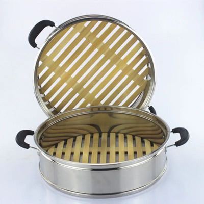 Old - fashioned iron steamer traditional steamer cage, natural bamboo steamer multi-purpose kitchen notation