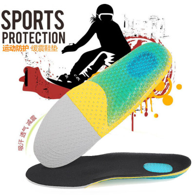 Cushioning and cushioning silicone sports insole EVA running blue ball military training sports insole