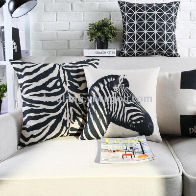Geometrical stripe sofa holds pillow contemporary vogue cotton hemp adornment cushion for leaning on of cushion 