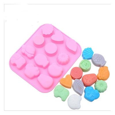 12 hole animal silicone cake mould pudding jelly mould hand soap mould