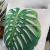 Cotton and hemp green leaf decorates cushion for leaning on to decorate backrest to lean