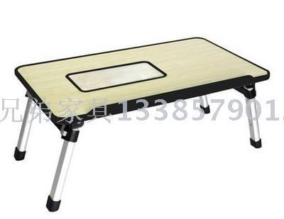 Laptop Desk Bed Study Desk Simple Lazy Solid Wood Small Table Heat Dissipation Folding Home