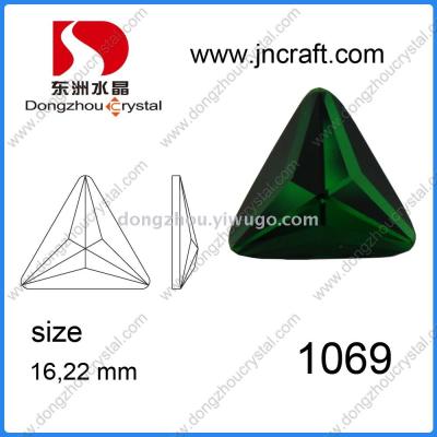 DZ-1069 triangle glass mirror beads for jewelry accessories