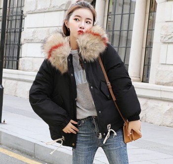 Short down jacket women's new Korean version of the casual padded jacket loose thick small fresh coat cotton-padded 
