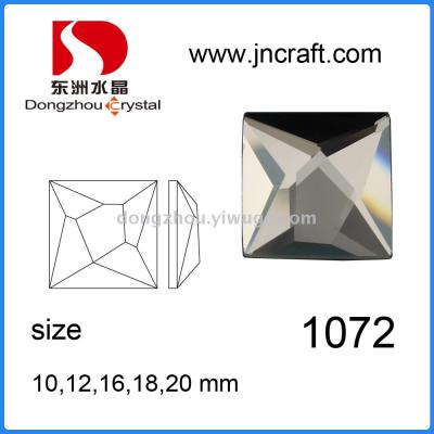 DZ-1072 square glass mirror beads for jewelry accessories