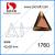 DZ-1760 triangle glass mirror beads for jewelry accessories