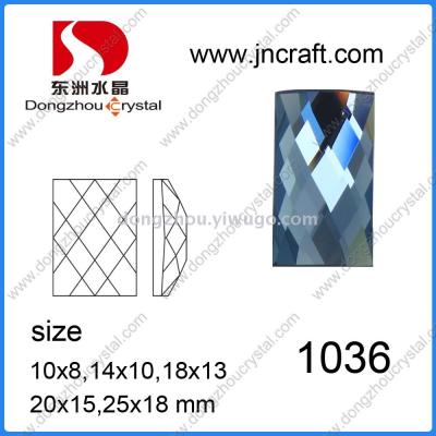 DZ-1036 rectangle glass mirror beads for jewelry accessories