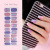 Super Hot 22 Pieces Finished Product Nail Stickers Breathable Nail Sticker Imported from South Korea Bottom Film Ultra-Thin New Nail Stickers