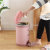 Simple bar trash can household with lid pedal-type trash can sitting room office sundry paper basket