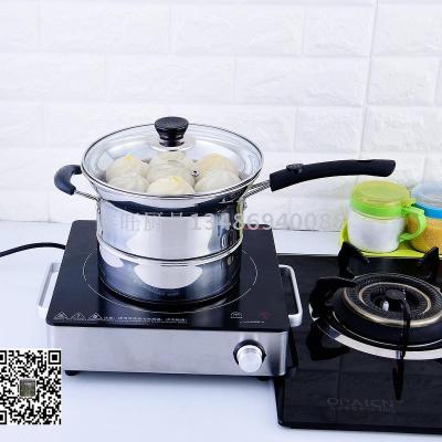 Stainless steel noodle pot Korean style multi-functional cooking pot soup pot suitable for all kinds of cooking pot
