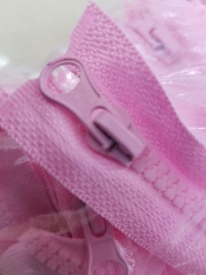 No. 5 Resin Zipper Open Pink 53cm Dress Clothes Placket Zipper in Stock
