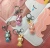 Cute mink hair pendant key chain purse hanging decoration cosmetic bag pendant jewelry key chain
