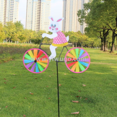 Factory direct animals bike three-dimensional cartoon modeling windmill outdoor garden decoration wholesale sales