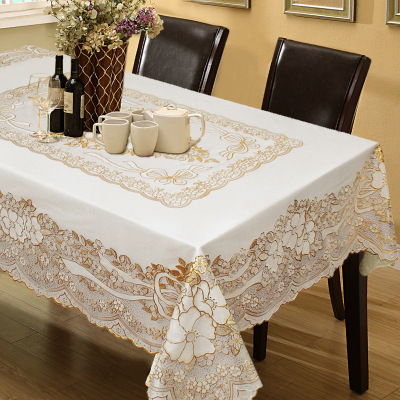 Wholesale high-grade hot stamping European plastic tablecloth PVC tablecloth loth hot anti-oil tablecloth