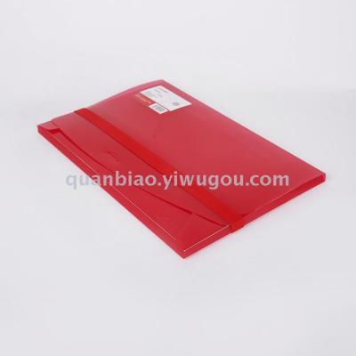 TRANBO with a wide elastic elastic file box transparent folder file bag FC file folder OEM